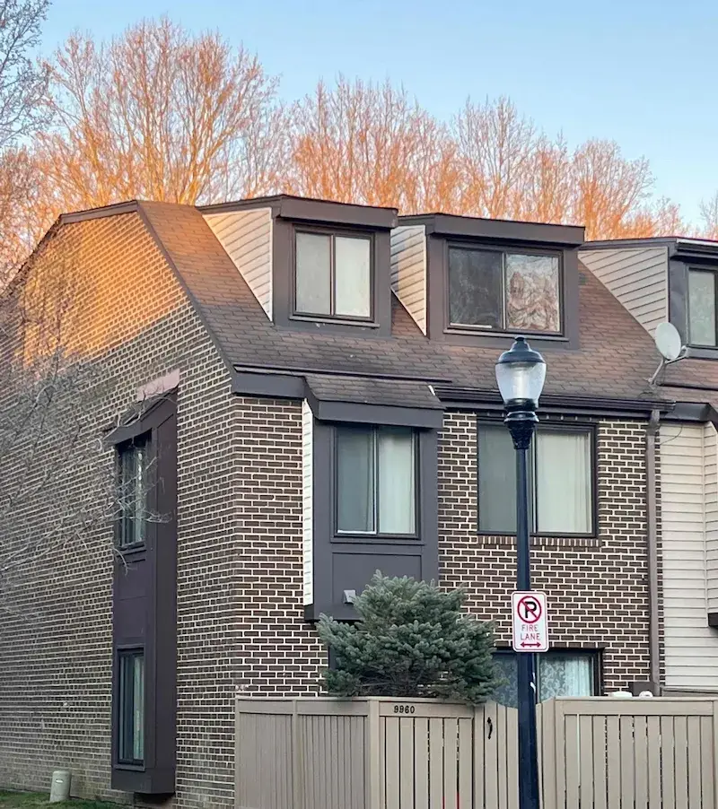 Copper colored metal roof in Gaithersburg, MD.