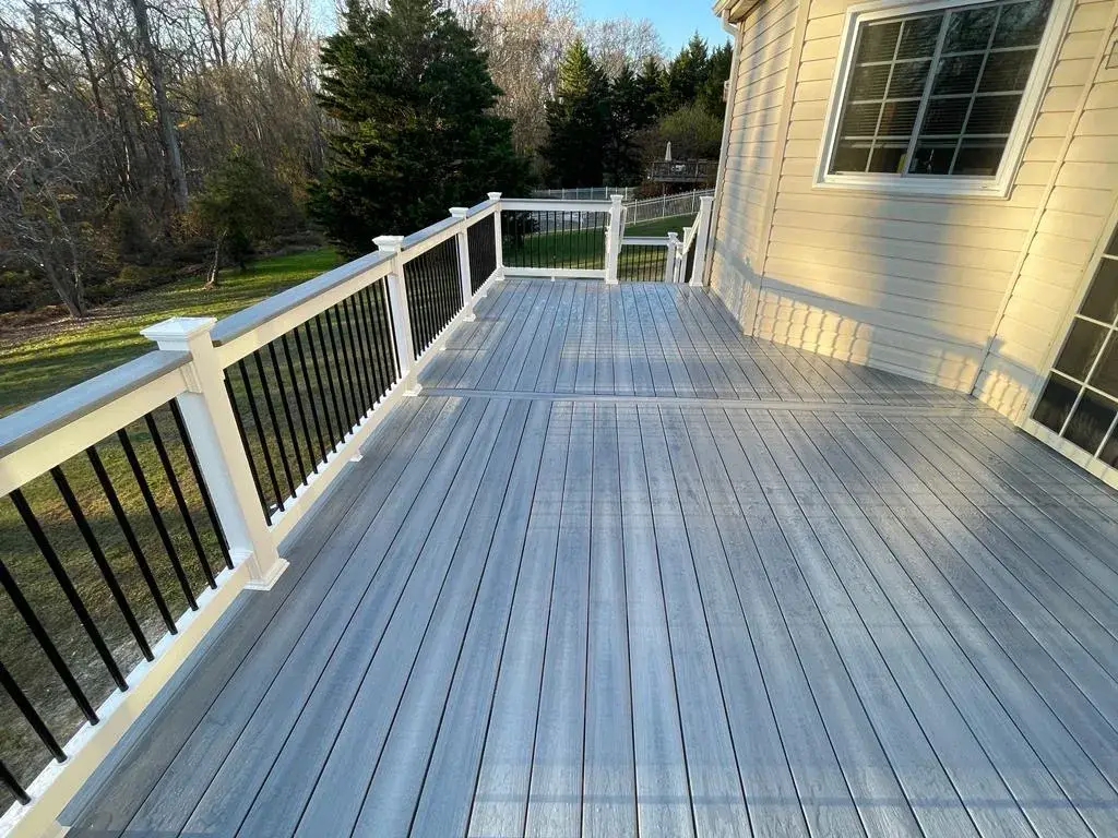 Brown metal standing seam roof installed in Millersville, MD.