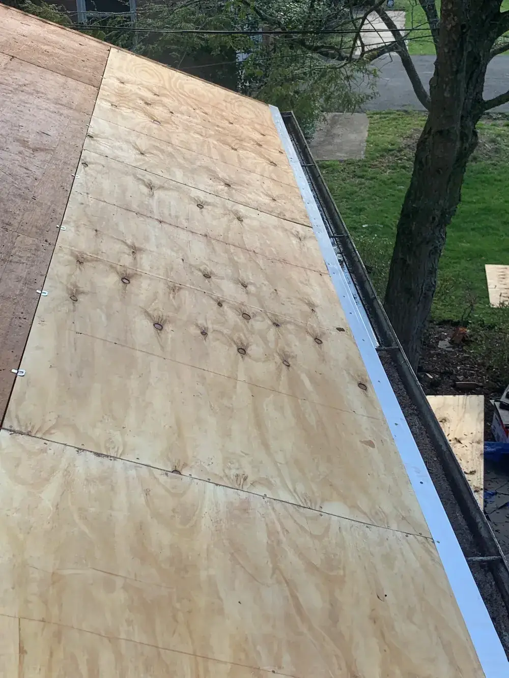 Copper colored metal roof in Gaithersburg, MD.