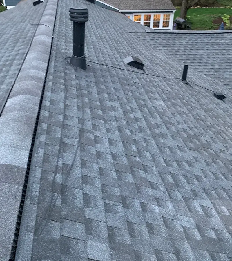Copper colored metal roof in Gaithersburg, MD.