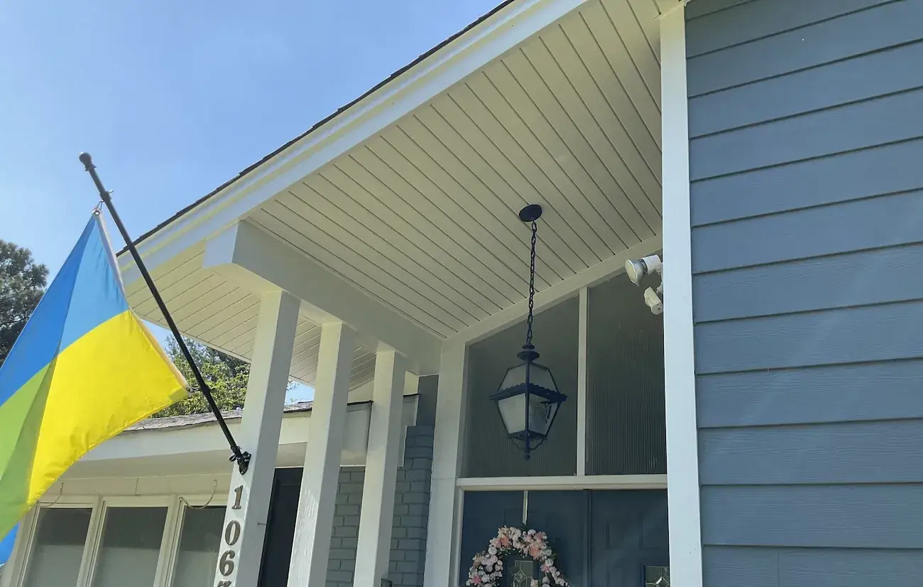 Copper colored metal roof in Gaithersburg, MD.