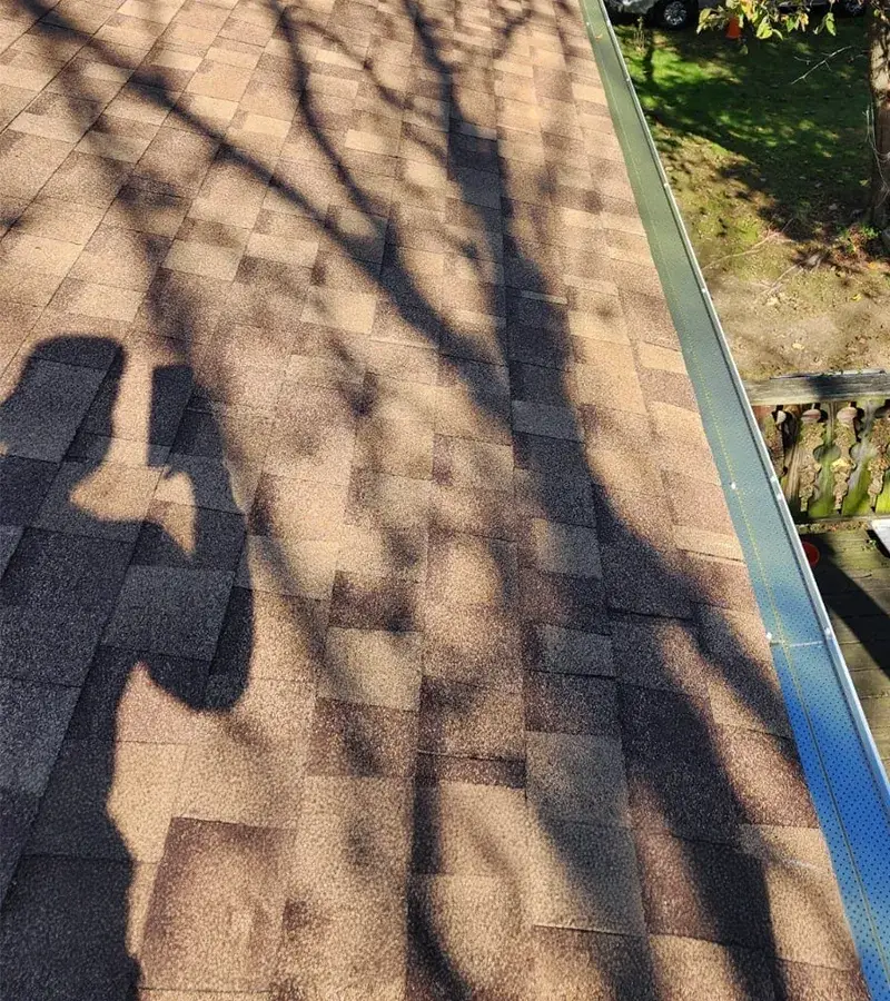 Copper colored metal roof in Gaithersburg, MD.