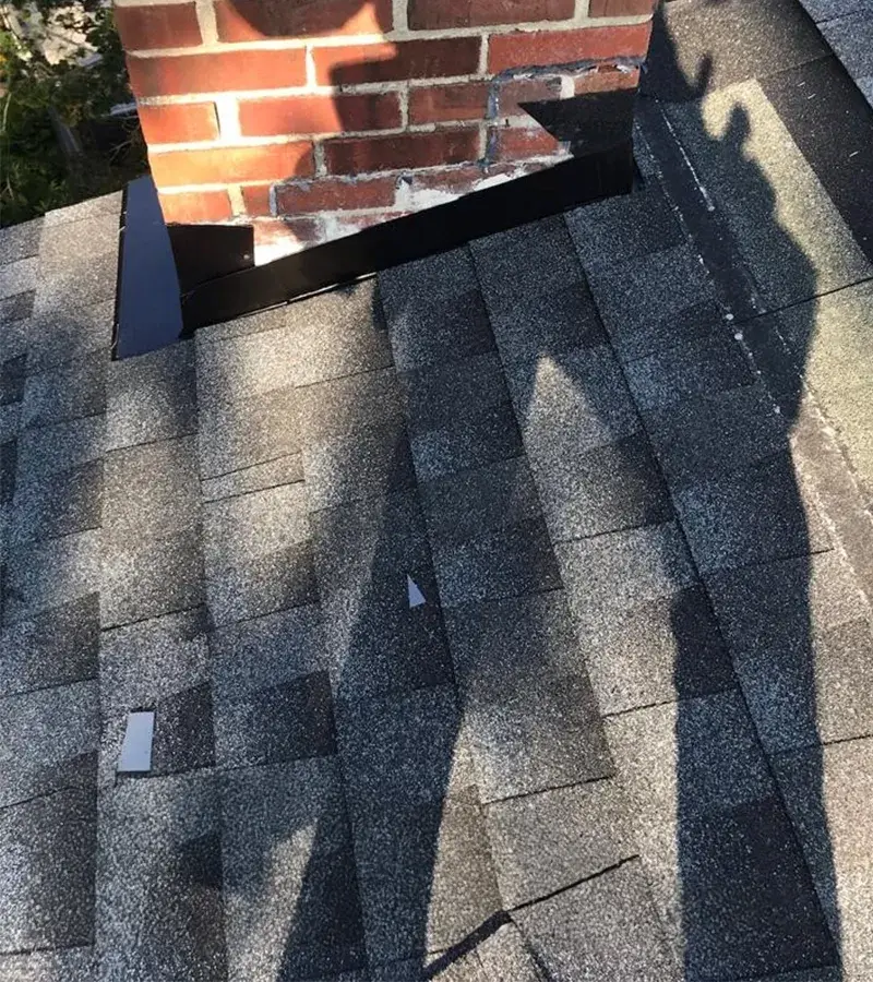 Copper colored metal roof in Gaithersburg, MD.