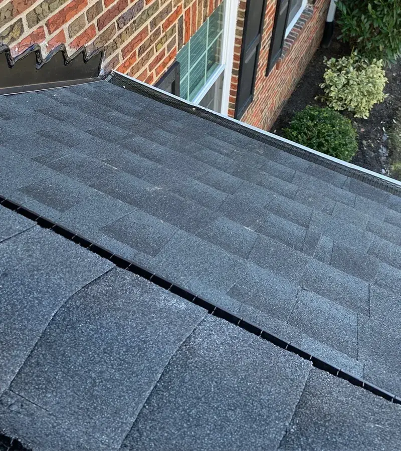Copper colored metal roof in Gaithersburg, MD.