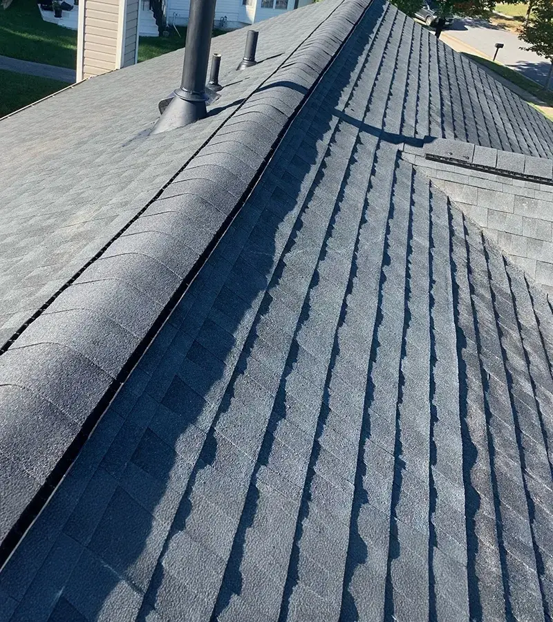 Copper colored metal roof in Gaithersburg, MD.