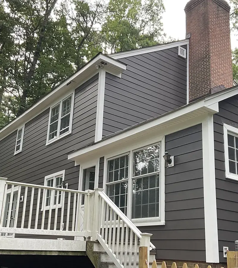 Copper colored metal roof in Gaithersburg, MD.