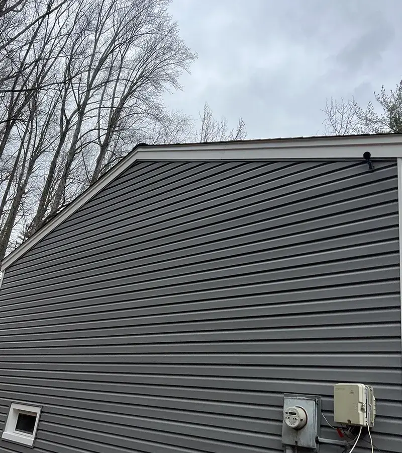 Copper colored metal roof in Gaithersburg, MD.
