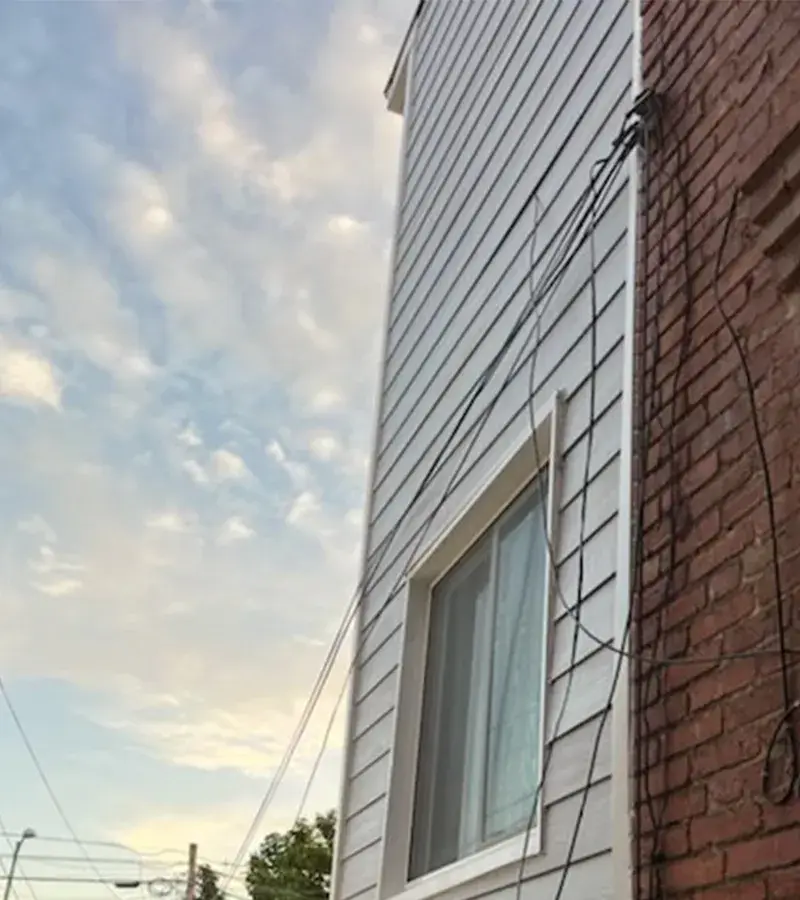 Copper colored metal roof in Gaithersburg, MD.