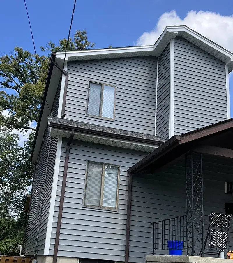 Brown metal standing seam roof installed in Millersville, MD.