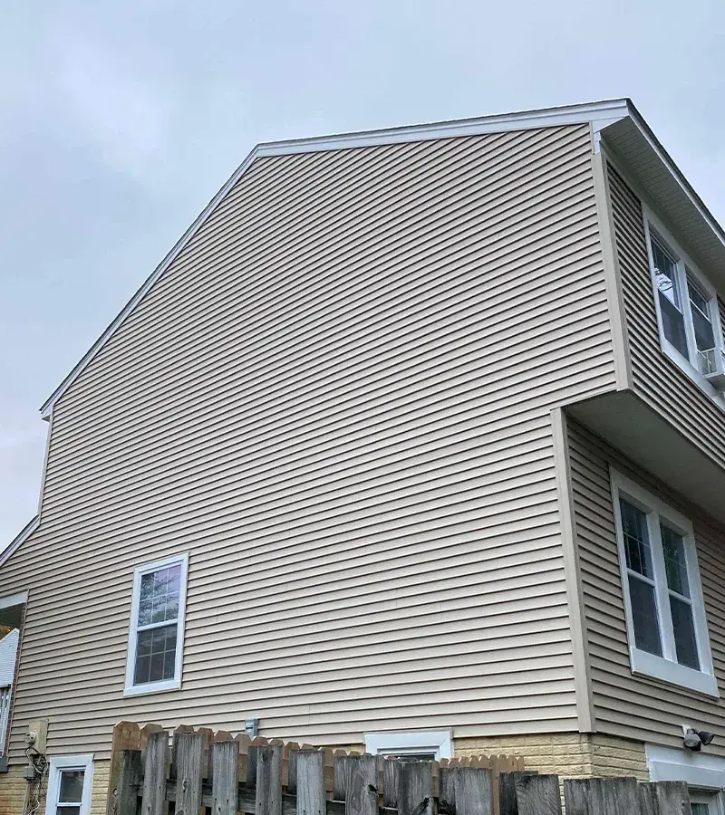 Copper colored metal roof in Gaithersburg, MD.