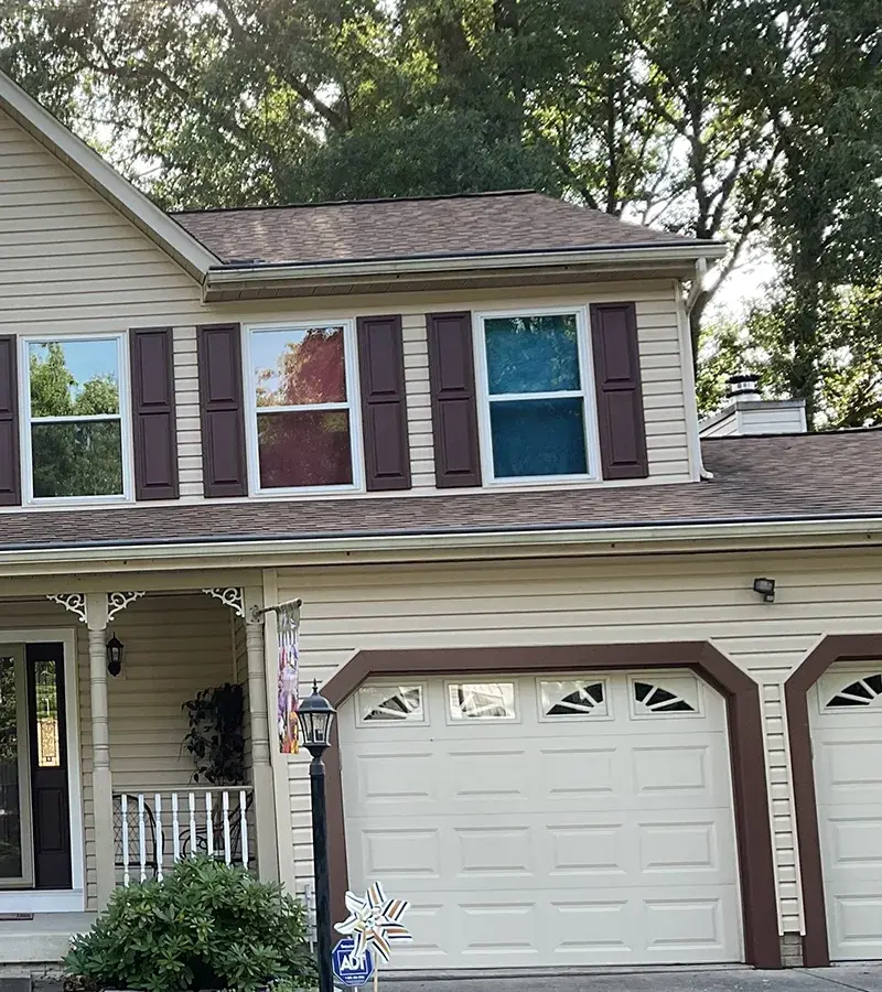 Copper colored metal roof in Gaithersburg, MD.
