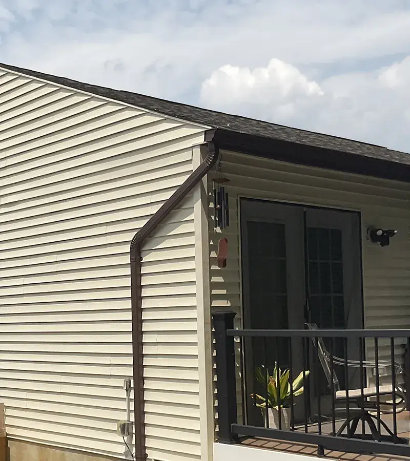 Copper colored metal roof in Gaithersburg, MD.