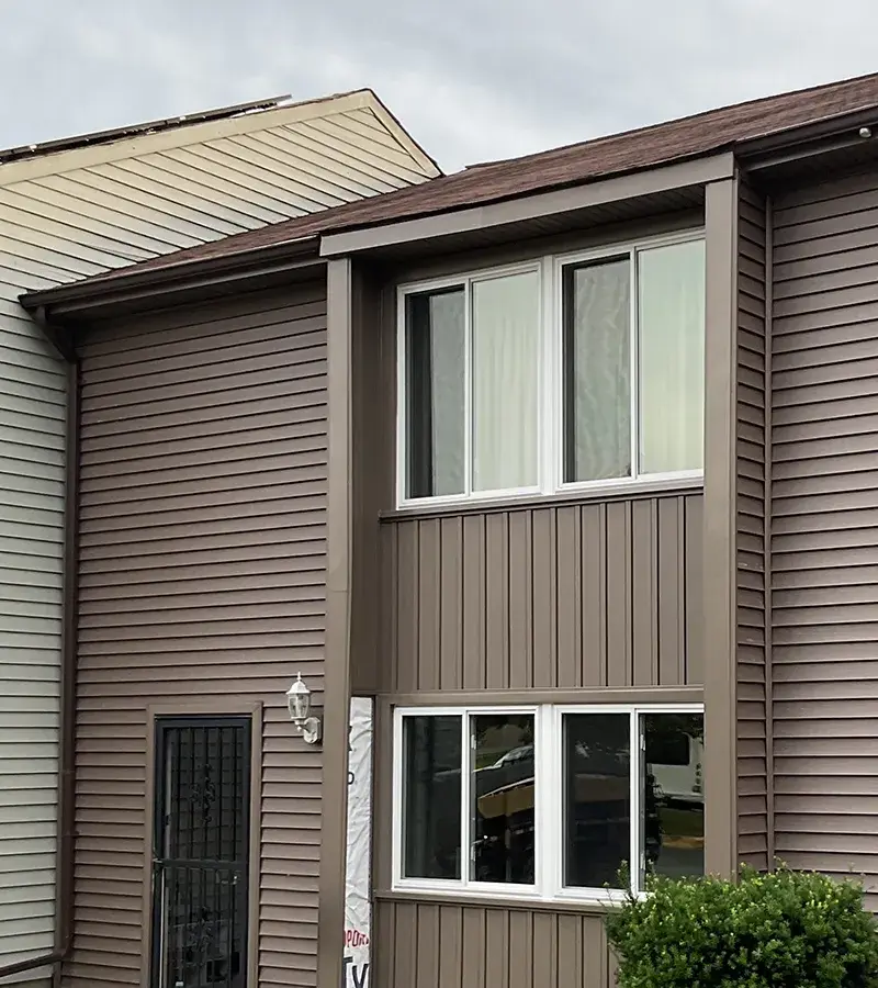 Copper colored metal roof in Gaithersburg, MD.