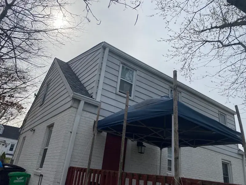 Copper colored metal roof in Gaithersburg, MD.