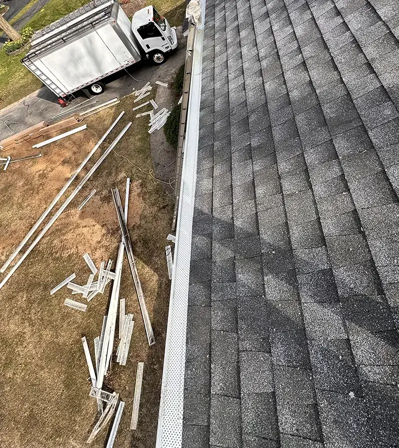 Copper colored metal roof in Gaithersburg, MD.