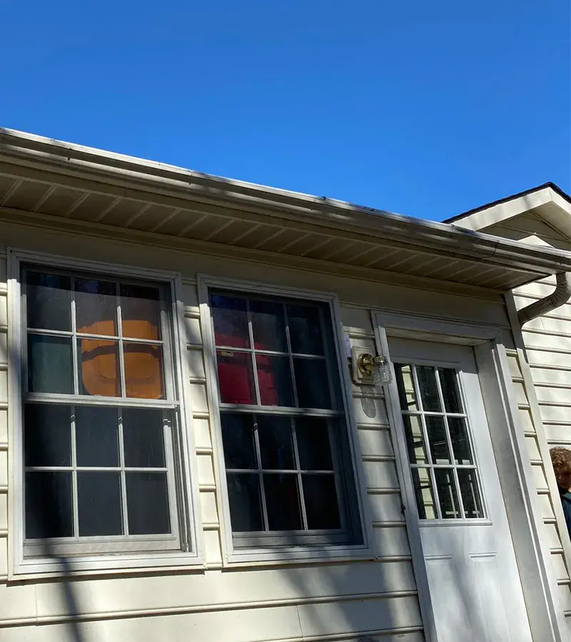 Copper colored metal roof in Gaithersburg, MD.