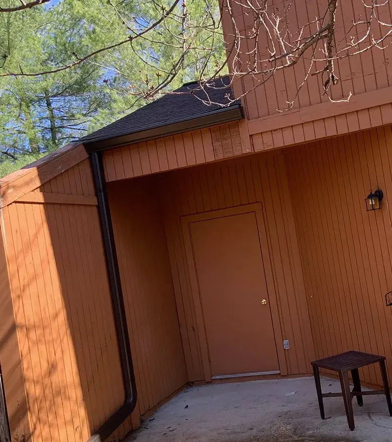 Copper colored metal roof in Gaithersburg, MD.