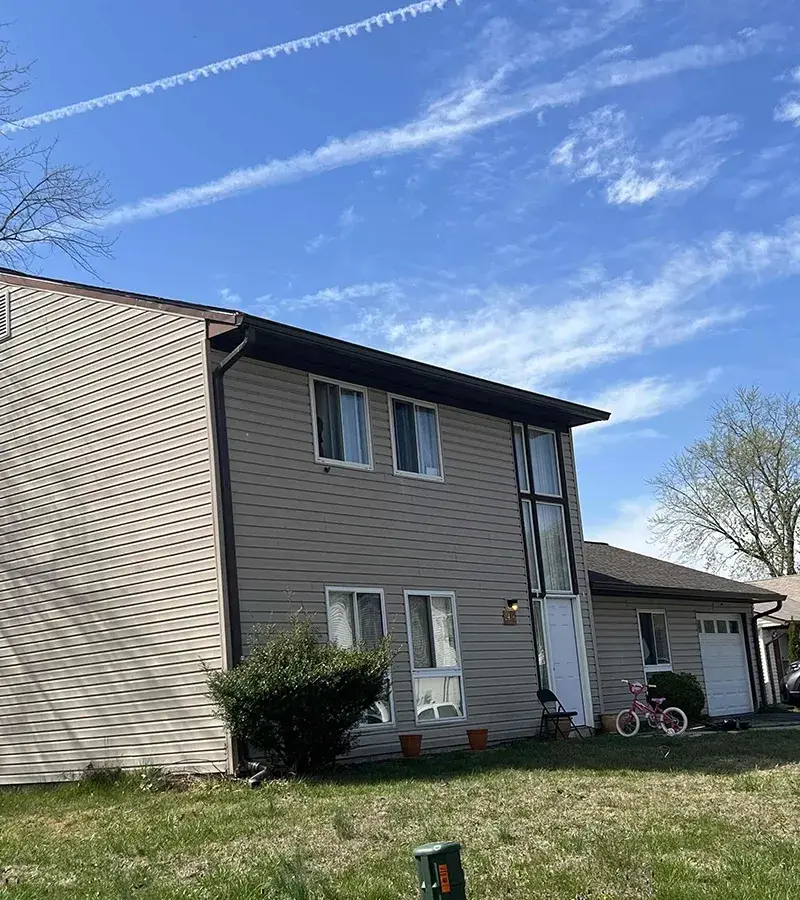 Copper colored metal roof in Gaithersburg, MD.