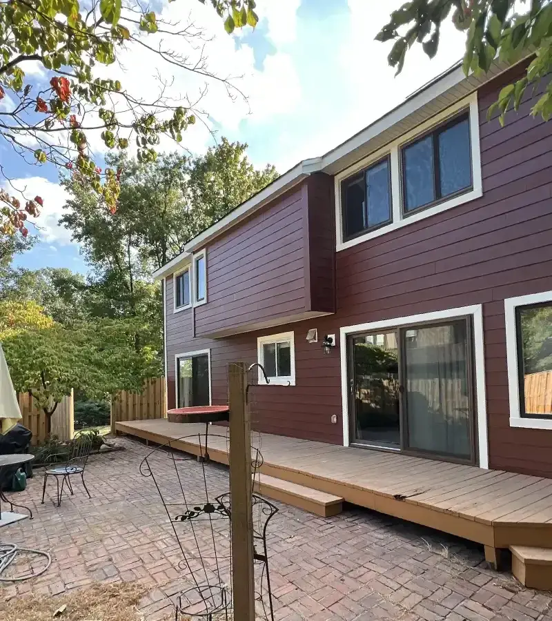 Brown metal standing seam roof installed in Millersville, MD.