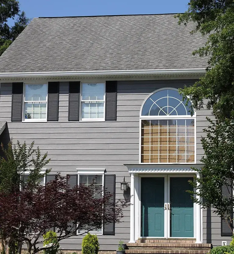James Hardie lap siding.