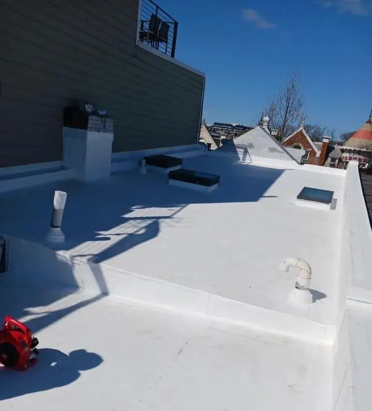 Finished TPO flat roof in Washington, DC.