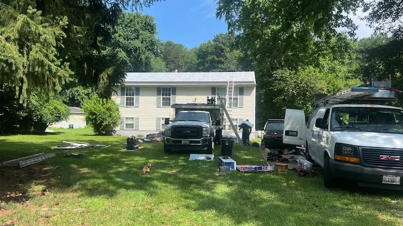 Progress Photo of Roof Replacement on Town Farms Rd Upper Marlboro MD